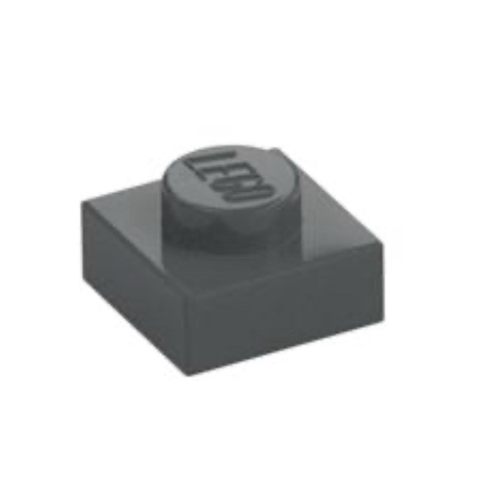LEGO 1x1 Dark Gray Plate Brick 739 Pieces Number 3024 Building Set Loose